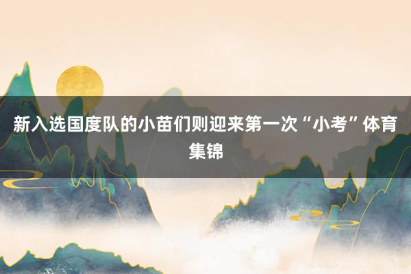 新入选国度队的小苗们则迎来第一次“小考”体育集锦