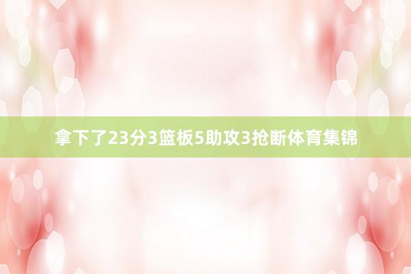 拿下了23分3篮板5助攻3抢断体育集锦