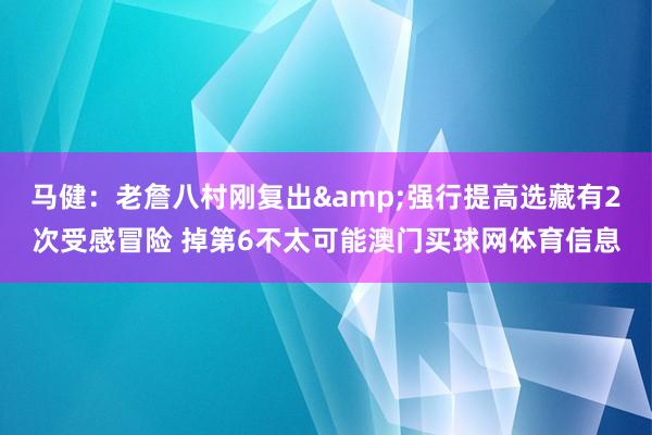 马健：老詹八村刚复出&强行提高选藏有2次受感冒险 掉第6不太可能澳门买球网体育信息