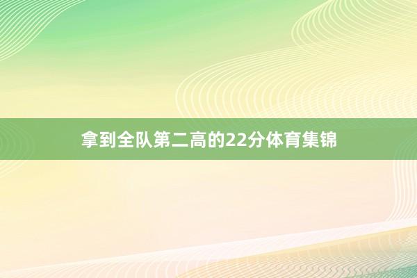 拿到全队第二高的22分体育集锦
