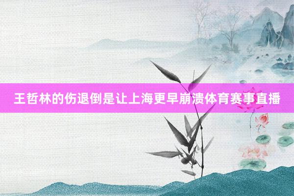 王哲林的伤退倒是让上海更早崩溃体育赛事直播
