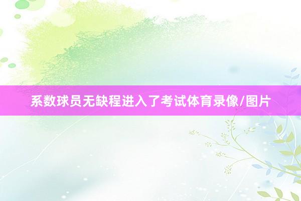 系数球员无缺程进入了考试体育录像/图片