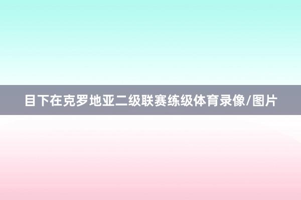 目下在克罗地亚二级联赛练级体育录像/图片
