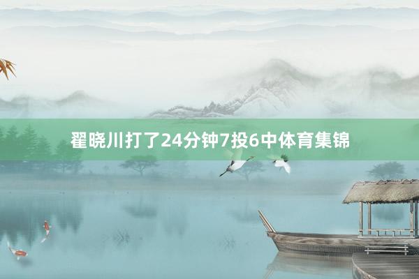 翟晓川打了24分钟7投6中体育集锦