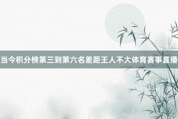当今积分榜第三到第六名差距王人不大体育赛事直播
