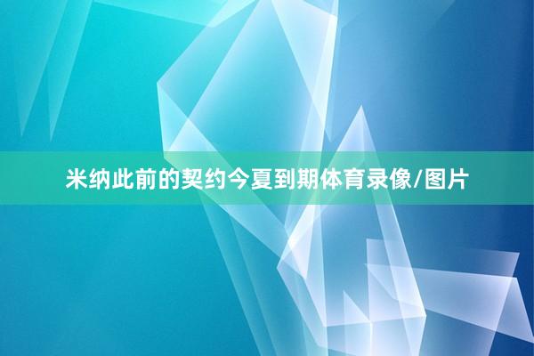 米纳此前的契约今夏到期体育录像/图片