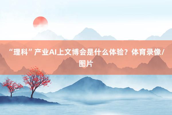 “理科”产业AI上文博会是什么体验？体育录像/图片
