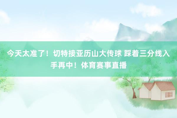 今天太准了！切特接亚历山大传球 踩着三分线入手再中！体育赛事