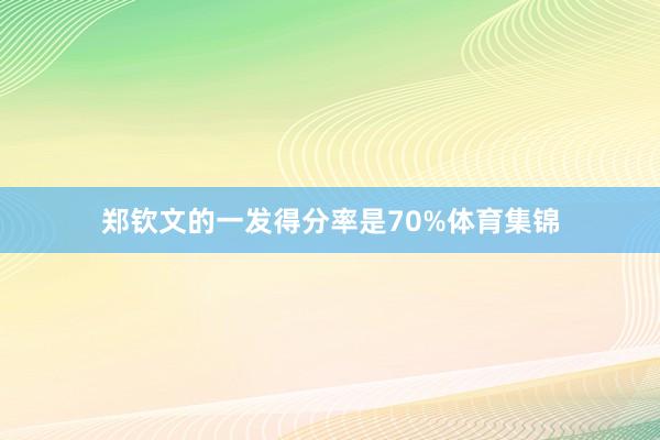郑钦文的一发得分率是70%体育集锦