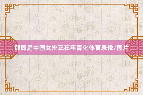 那即是中国女排正在年青化体育录像/图片