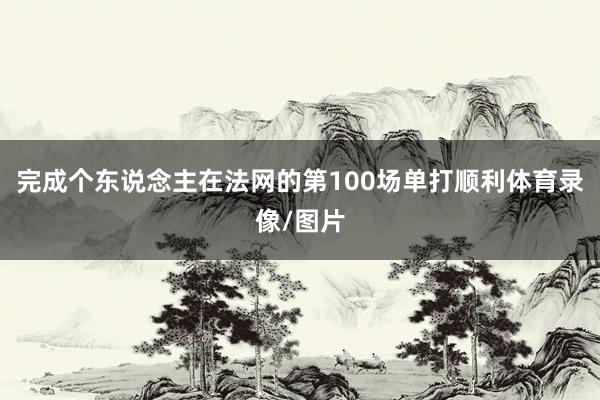 完成个东说念主在法网的第100场单打顺利体育录像/图片
