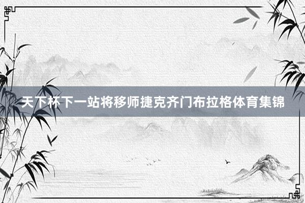 天下杯下一站将移师捷克齐门布拉格体育集锦
