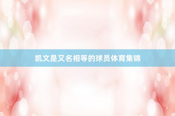 凯文是又名相等的球员体育集锦