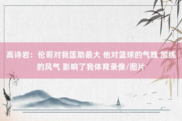 高诗岩：伦哥对我匡助最大 他对篮球的气魄 加练的风气 影响了
