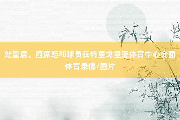 处置层、西席组和球员在特里戈里亚体育中心会面体育录像/图片