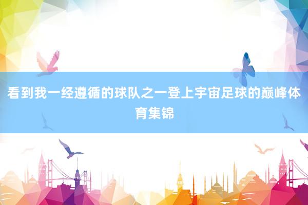 看到我一经遵循的球队之一登上宇宙足球的巅峰体育集锦