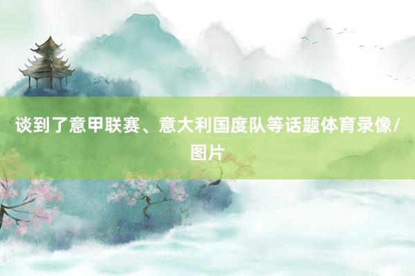谈到了意甲联赛、意大利国度队等话题体育录像/图片