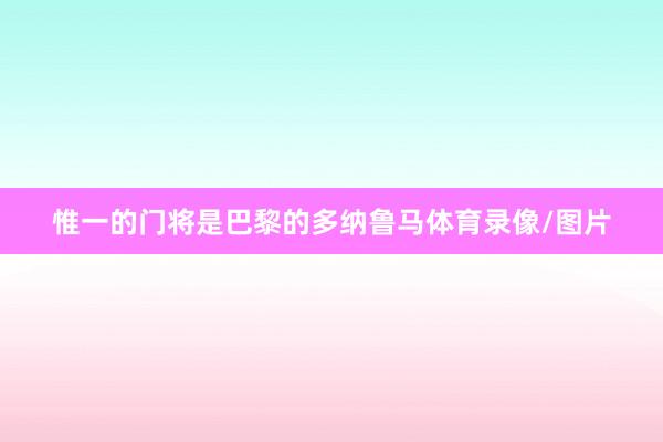 惟一的门将是巴黎的多纳鲁马体育录像/图片
