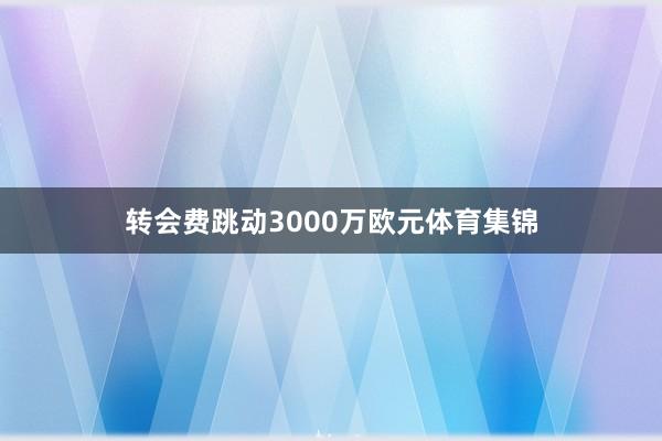 转会费跳动3000万欧元体育集锦
