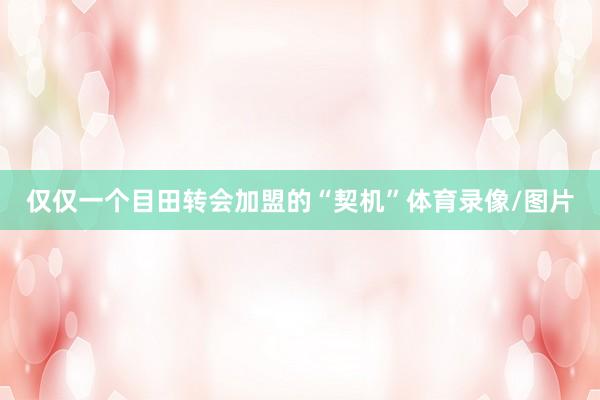 仅仅一个目田转会加盟的“契机”体育录像/图片