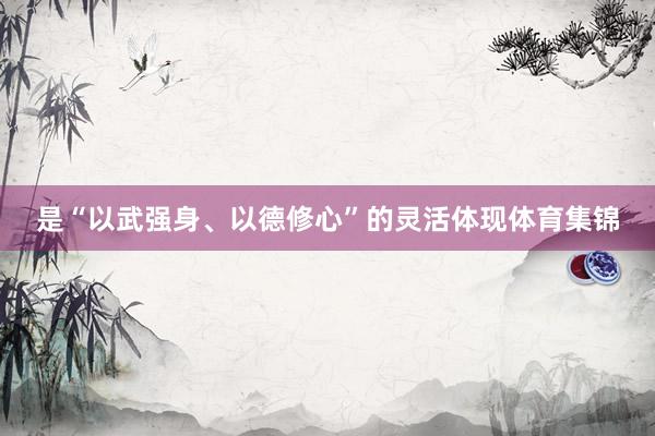 是“以武强身、以德修心”的灵活体现体育集锦