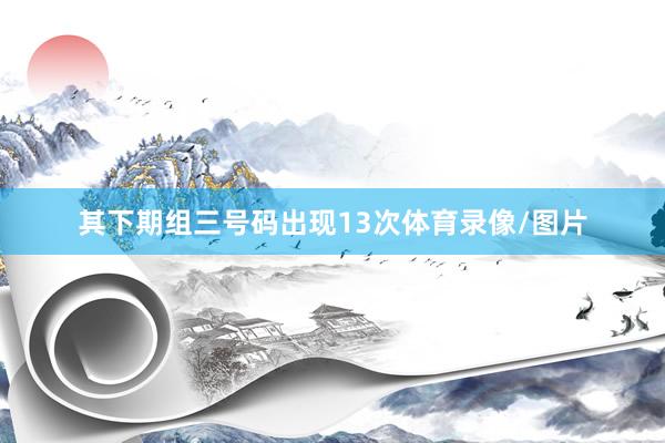 其下期组三号码出现13次体育录像/图片
