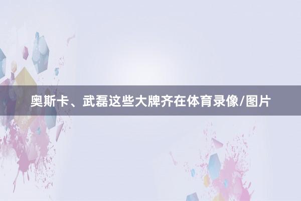 奥斯卡、武磊这些大牌齐在体育录像/图片