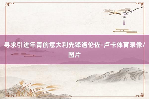 寻求引进年青的意大利先锋洛伦佐-卢卡体育录像/图片