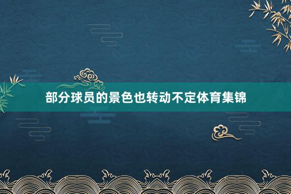 部分球员的景色也转动不定体育集锦