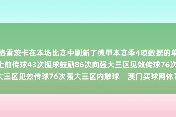 格雷茨卡在本场比赛中刷新了德甲本赛季4项数据的单场记录：11
