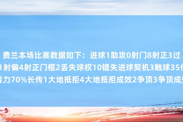 费兰本场比赛数据如下：进球1助攻0射门8射正3过东谈主1过东