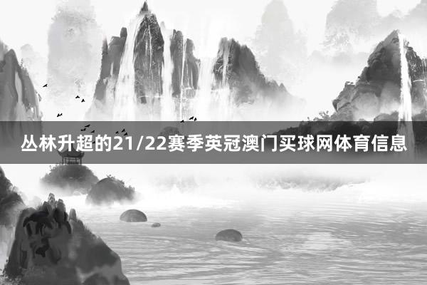 丛林升超的21/22赛季英冠澳门买球网体育信息