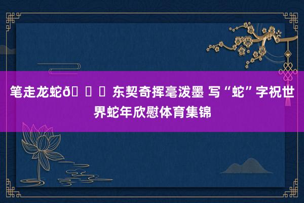 笔走龙蛇🐍东契奇挥毫泼墨 写“蛇”字祝世界蛇年欣慰体育集锦