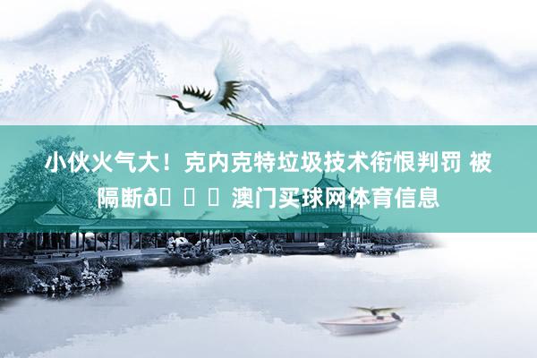 小伙火气大！克内克特垃圾技术衔恨判罚 被隔断😂澳门买球网体育信息
