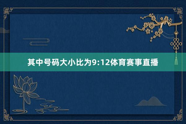 其中号码大小比为9:12体育赛事直播