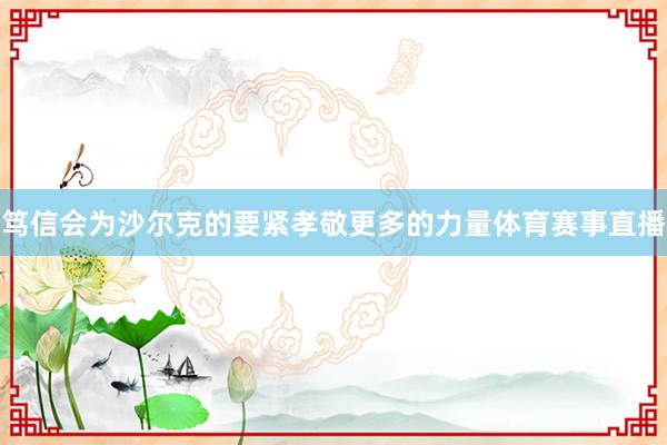 笃信会为沙尔克的要紧孝敬更多的力量体育赛事直播