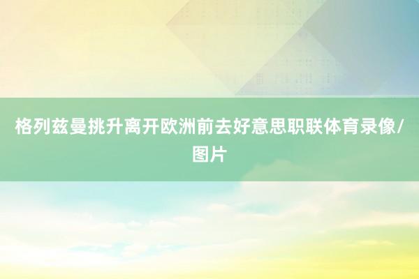 格列兹曼挑升离开欧洲前去好意思职联体育录像/图片