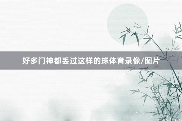 好多门神都丢过这样的球体育录像/图片