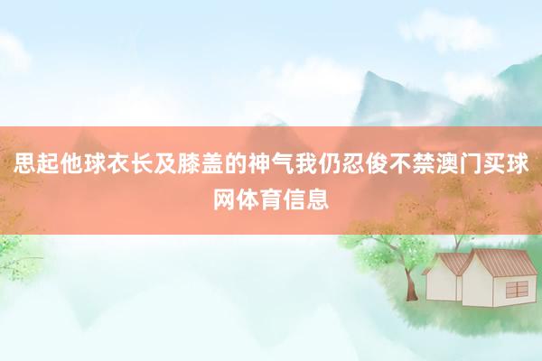 思起他球衣长及膝盖的神气我仍忍俊不禁澳门买球网体育信息