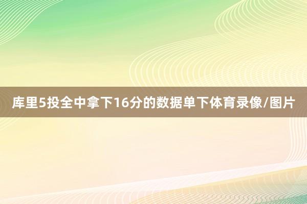 库里5投全中拿下16分的数据单下体育录像/图片