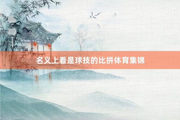 名义上看是球技的比拼体育集锦