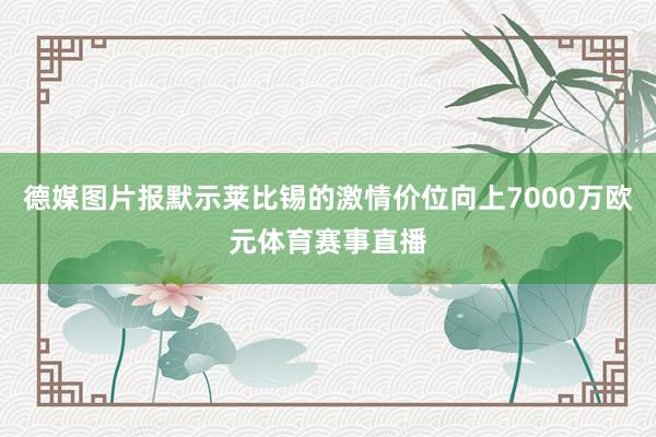 德媒图片报默示莱比锡的激情价位向上7000万欧元体育赛事直播