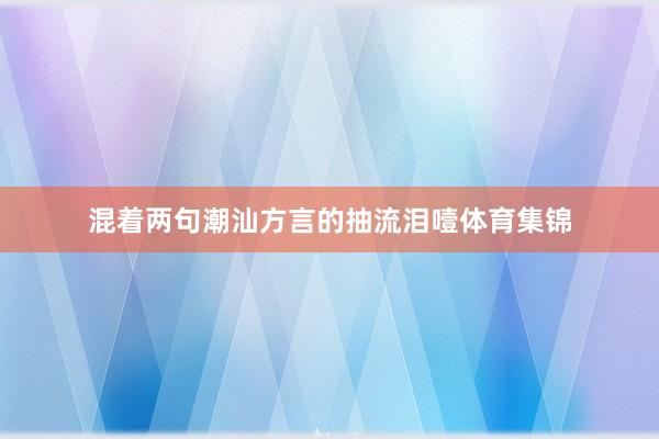 混着两句潮汕方言的抽流泪噎体育集锦