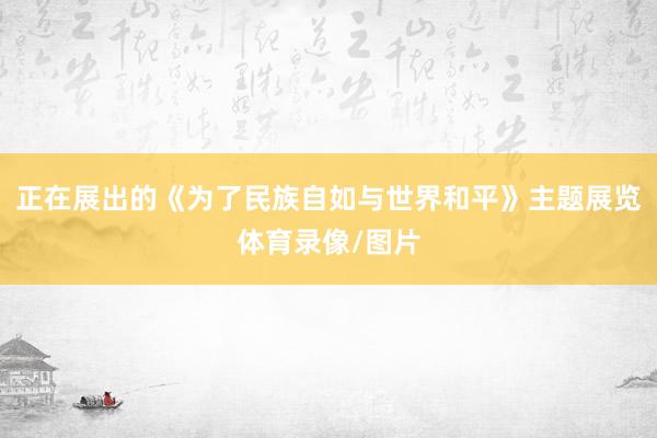 正在展出的《为了民族自如与世界和平》主题展览体育录像/图片
