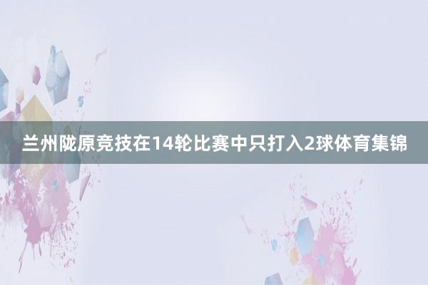 兰州陇原竞技在14轮比赛中只打入2球体育集锦