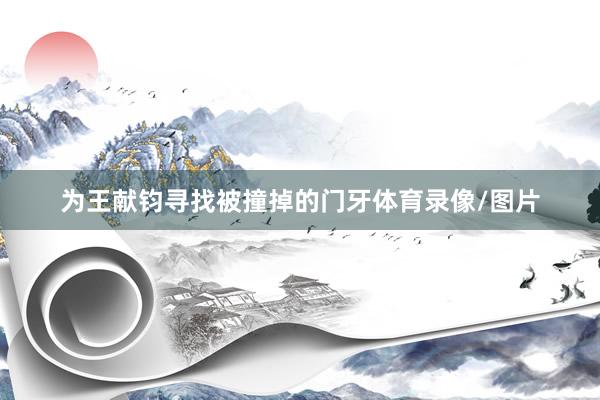 为王献钧寻找被撞掉的门牙体育录像/图片