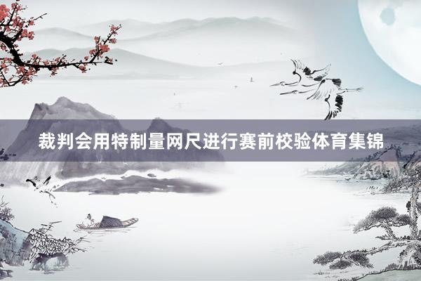 裁判会用特制量网尺进行赛前校验体育集锦
